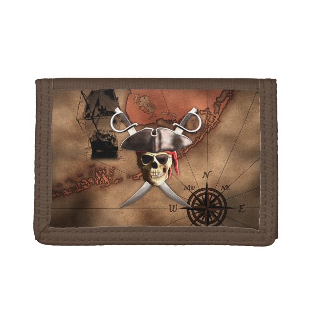Pirate Map Tri-fold Wallet (Front)