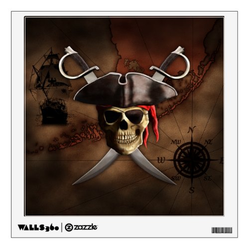 Pirate Map Wall Decal