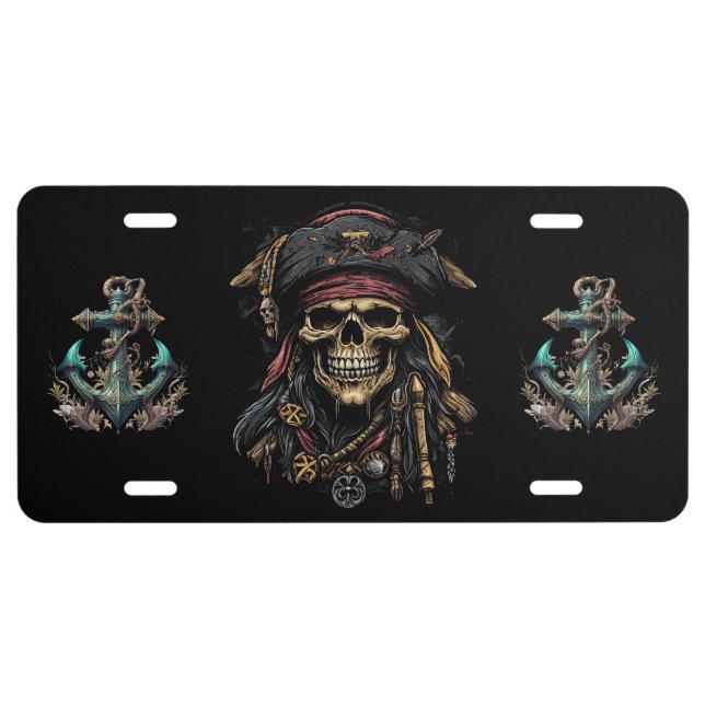 Pirate Mascot License Plate (Front)