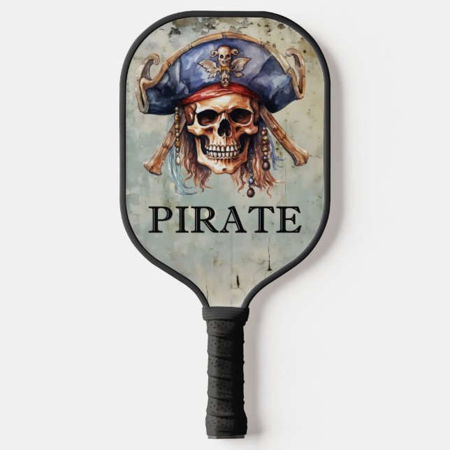 Pirate Mascot Pickleball Paddle (Front)