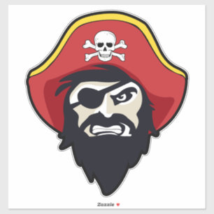 Pirate Mascot Vinyl Sticker
