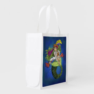 Pirate Mermaid Grocery Bag