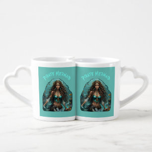 Pirate Mermaid Lady Thunder_Cove Coffee Mug Set