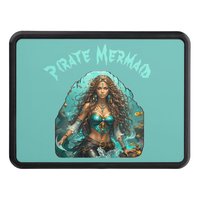 Pirate Mermaid Lady Thunder_Cove Hitch Cover (Front)