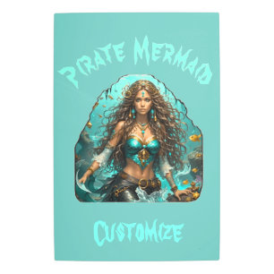 Pirate Mermaid Lady Thunder_Cove Metal Print