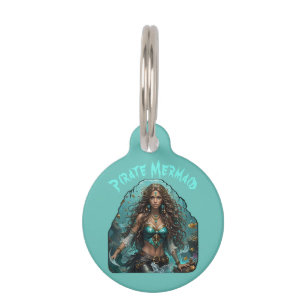 Pirate Mermaid Lady Thunder_Cove Pet ID Tag
