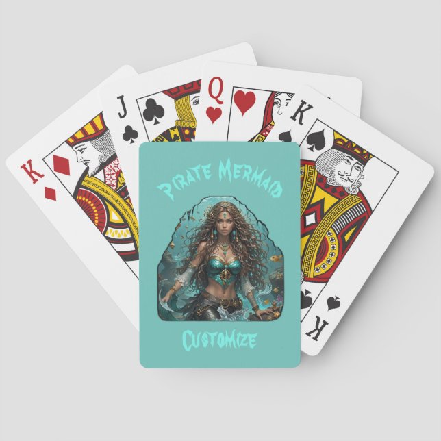 Pirate Mermaid Lady Thunder_Cove Poker Cards (Back)