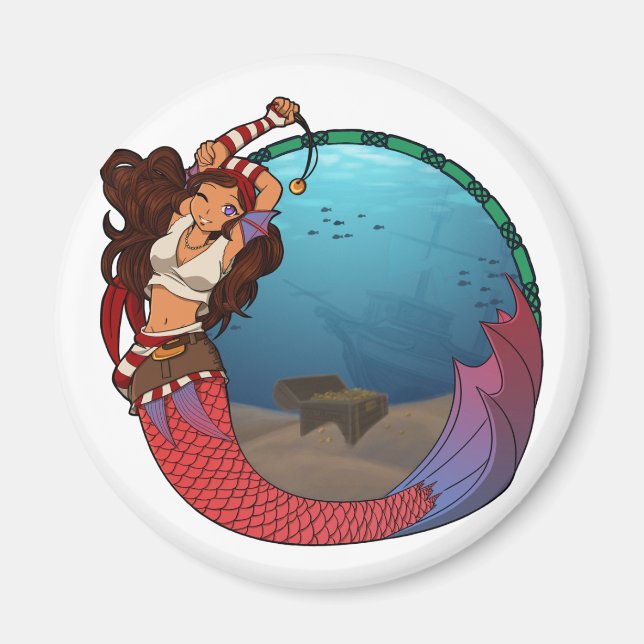 Pirate Mermaid Magnet (Front)