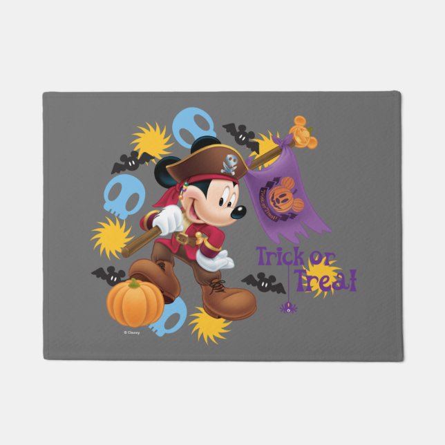 Pirate Mickey Mouse | Trick or Treat Doormat (Front)