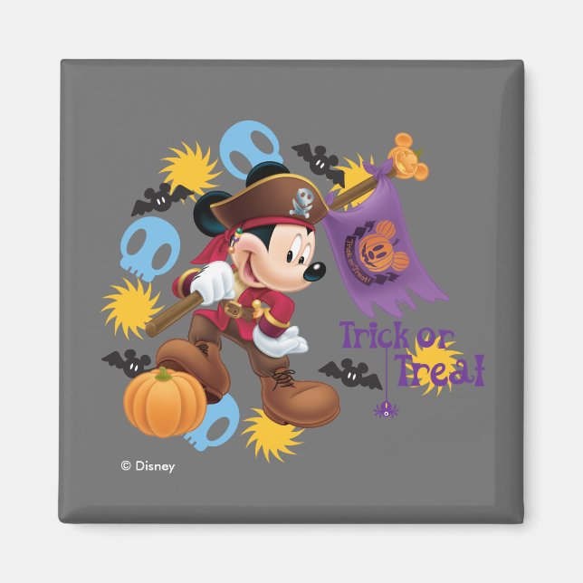 Pirate Mickey Mouse | Trick or Treat Magnet (Front)