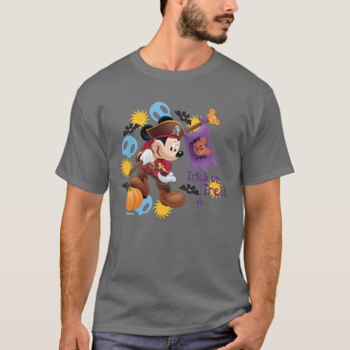 Pirate Mickey Mouse  Trick or Treat T_Shirt