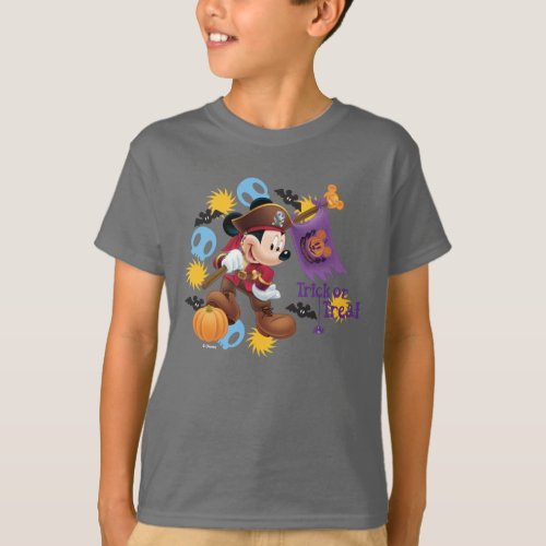 Pirate Mickey Mouse  Trick or Treat T_Shirt