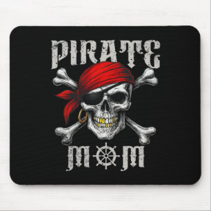 Pirate Mom Jolly Roger Flag And Skull Crossbones H Mouse Pad