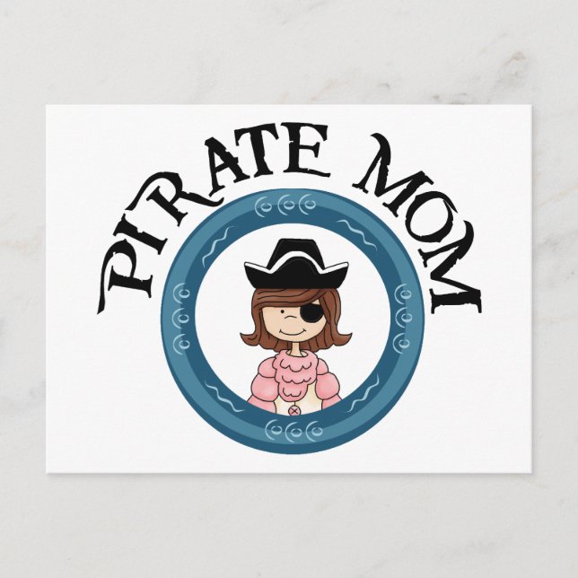 Pirate Mom Postcard (Front)