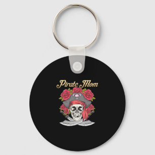 Pirate Mom Shirt Jolly Roger Vacation Gift Keychain