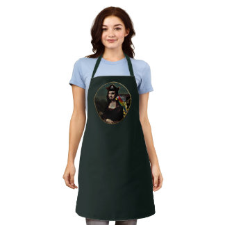 Pirate Mona Lisa with Eye Patch Apron