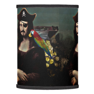 Pirate Mona Lisa with Eye Patch Lamp Shade