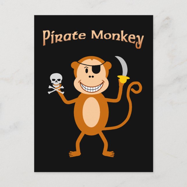 Pirate Monkey Postcard (Front)