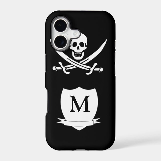 Pirate & monogram iphone case (Back)