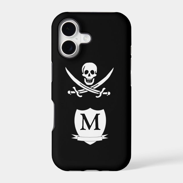 Pirate & monogram iphone case (Back)