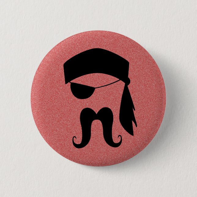 Pirate Mustache Button (Front)
