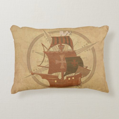 Pirate Mystery Ship Accent Pillow