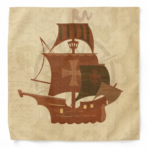 Pirate Mystery Ship Bandana
