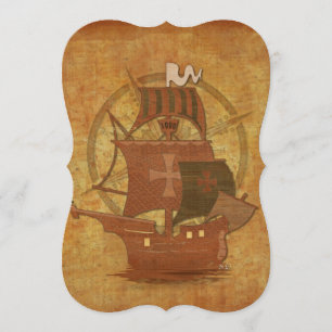 Pirate Mystery Ship Invitation