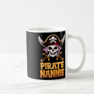 Pirate Nannie Funny Captain Grandma Halloween Cost Coffee Mug
