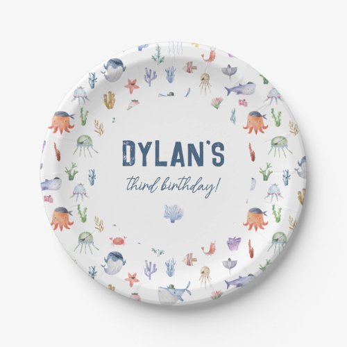 Pirate Ocean Under The Sea Boy Birthday Party Paper Plates