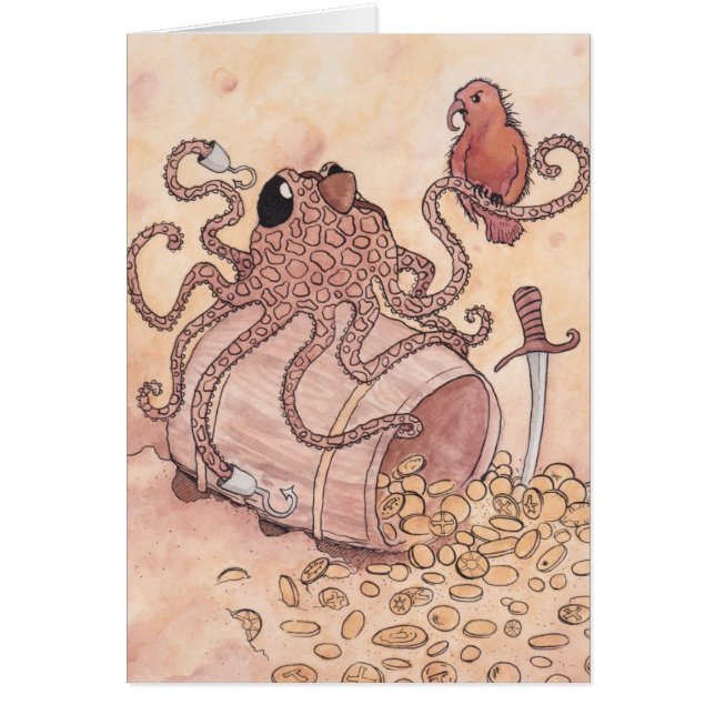 Pirate Octopus Cards (Front)