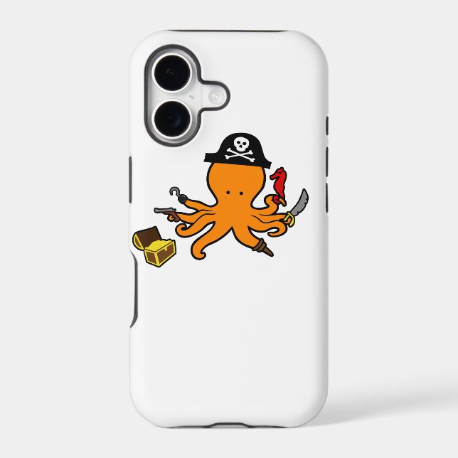 Pirate Octopus Iphone Case (Back)
