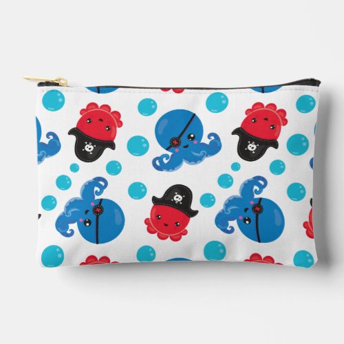 Pirate Octopus Octopus Pattern Sea Animals Accessory Pouch