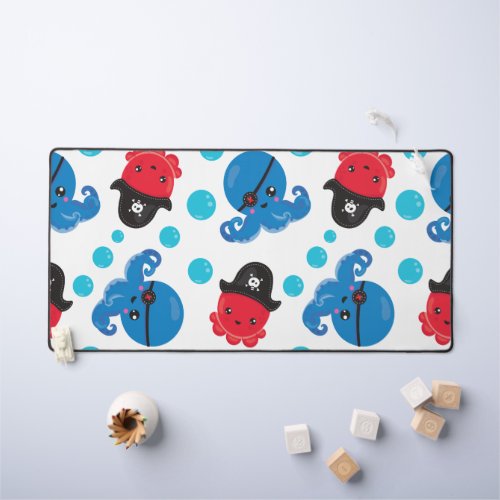 Pirate Octopus Octopus Pattern Sea Animals Desk Mat