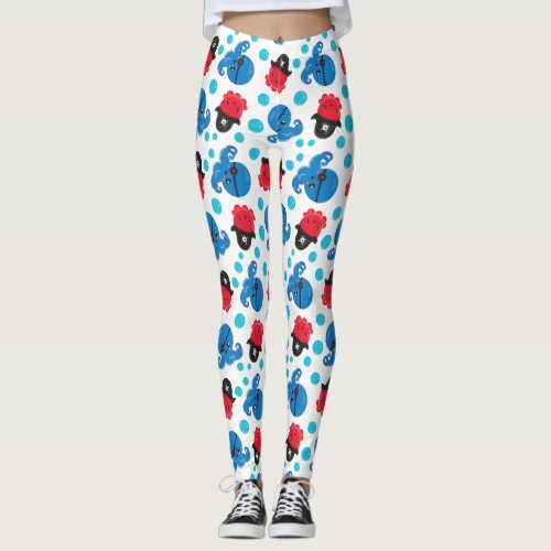 Pirate Octopus Octopus Pattern Sea Animals Leggings