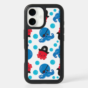 Pirate Octopus, Octopus Pattern, Sea Animals iPhone 16 Case