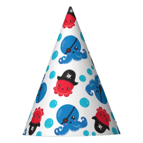 Pirate Octopus Octopus Pattern Sea Animals Party Hat