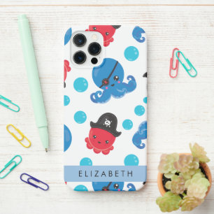 Pirate Octopus, Octopus Pattern, Sea, Your Name iPhone 12 Pro Case