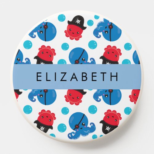 Pirate Octopus Octopus Pattern Sea Your Name PopSocket