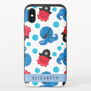 Pirate Octopus, Octopus Pattern, Sea, Your Name iPhone X Slider Case