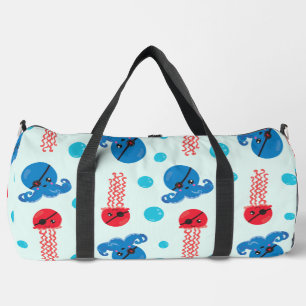 Pirate Octopus, Pirate Jellyfish, Sea Animals Duffle Bag