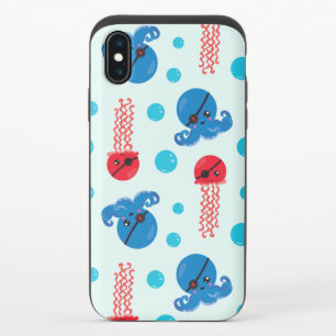 Pirate Octopus, Pirate Jellyfish, Sea Animals iPhone X Slider Case