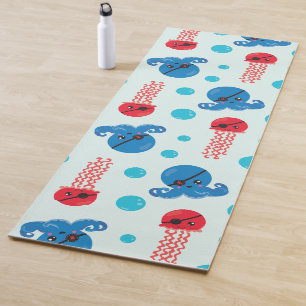 Pirate Octopus, Pirate Jellyfish, Sea Animals Yoga Mat