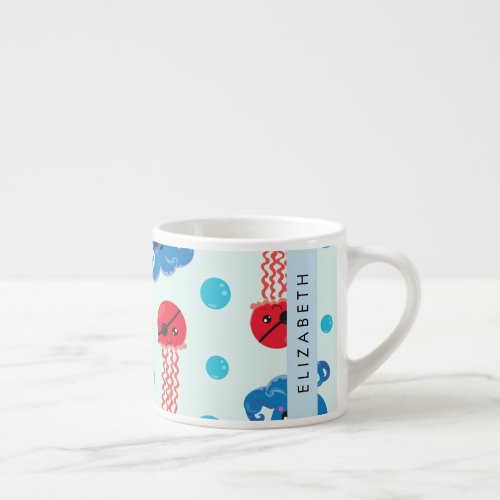 Pirate Octopus Pirate Jellyfish Sea Your Name Espresso Cup