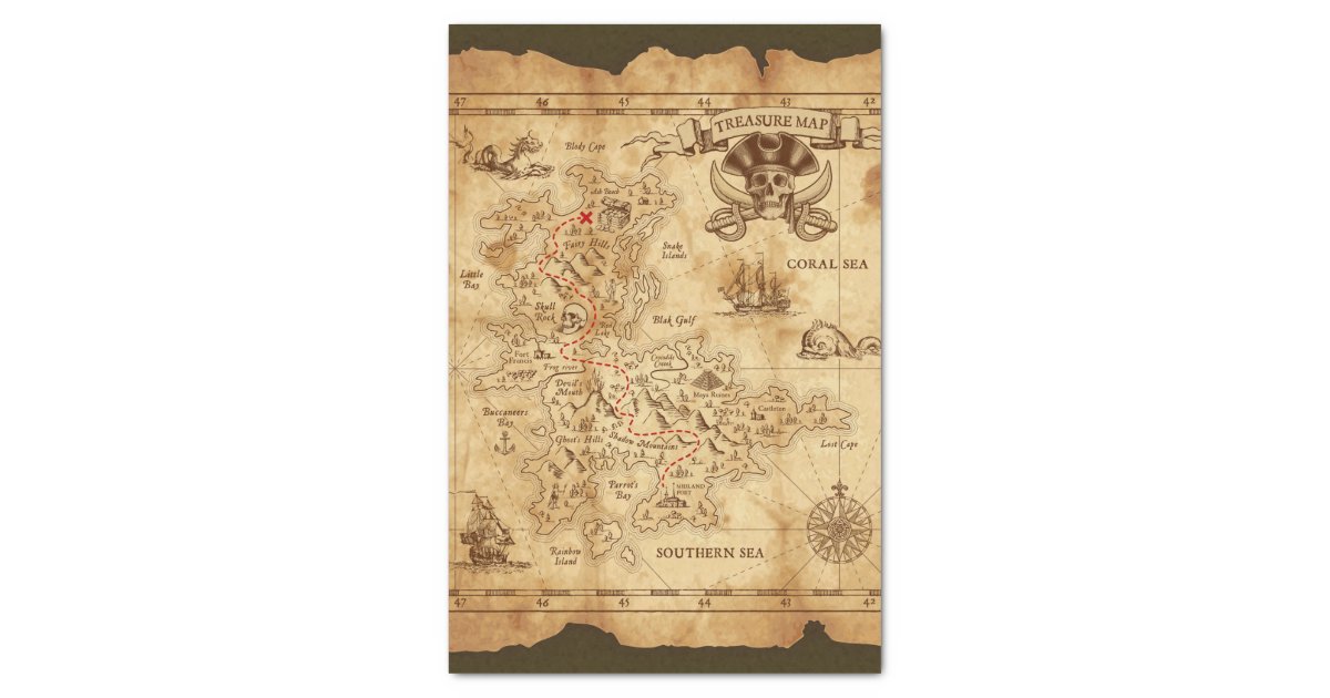old treasure map paper