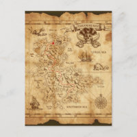 Pirate Old Vintage Treasure Map