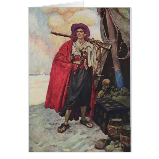 Pirate on Beach Cards (Front)