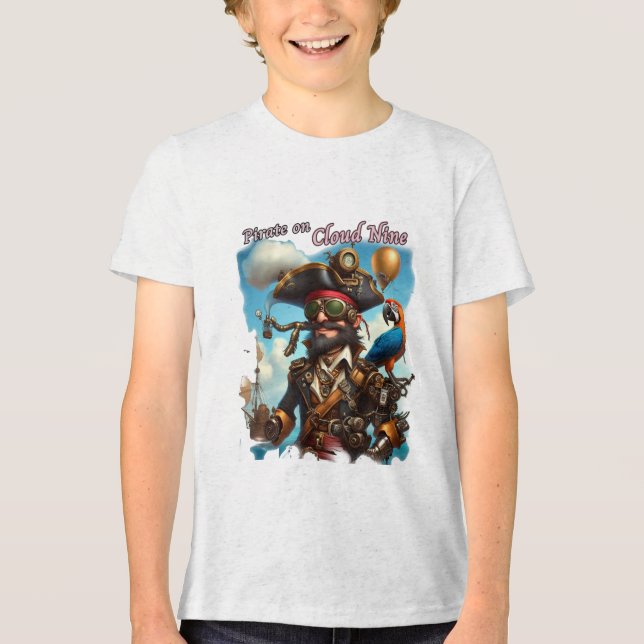 Pirate on Cloud Nine Tri-Blend Shirt (Front)