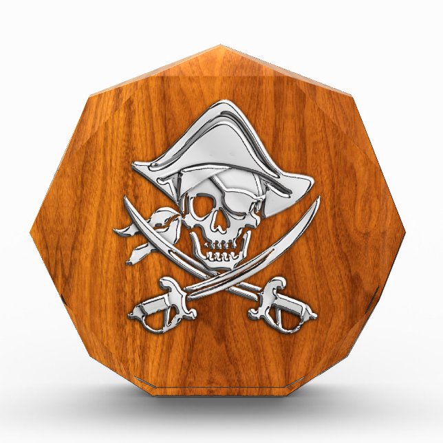 Pirate on Teak Wood Style Award (Front)