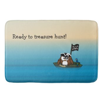 Pirate Owl Bathmat by just_owls at Zazzle